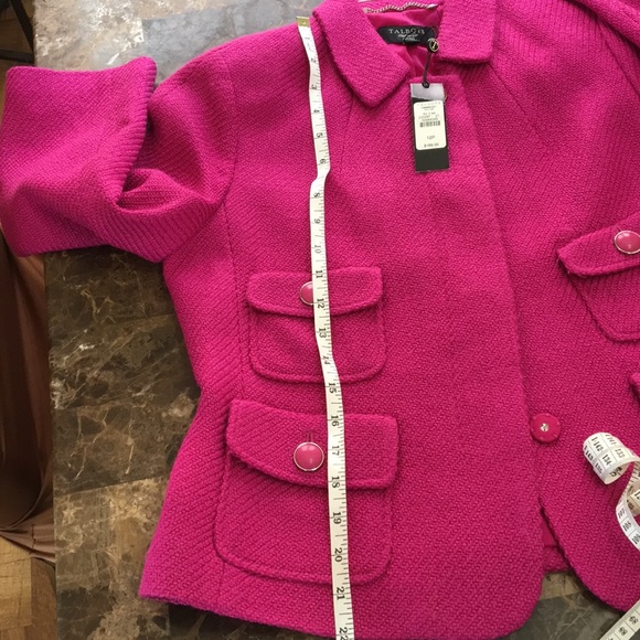 NWT TALBOTS pink plum coat size 12P - Picture 5 of 6
